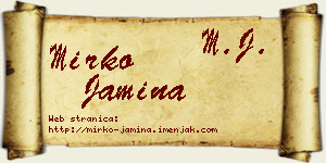 Mirko Jamina vizit kartica